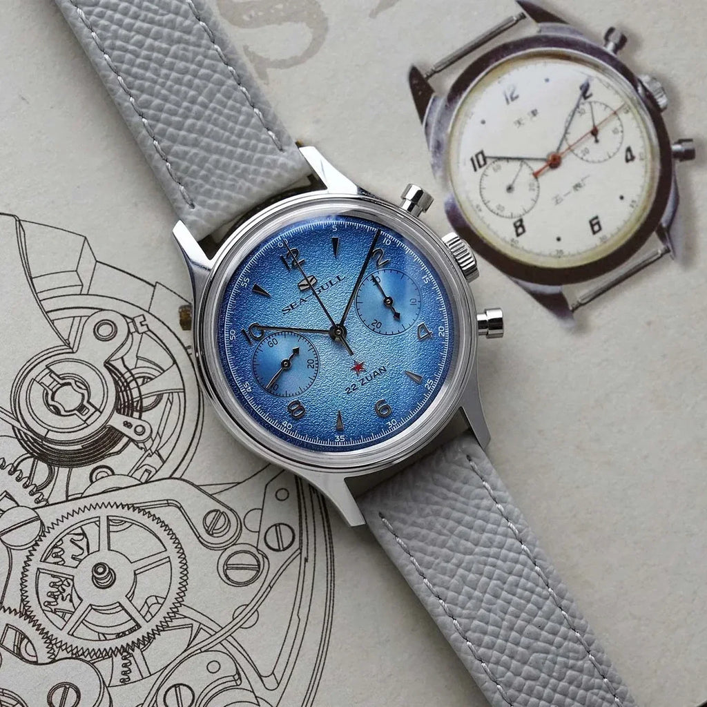 Seagull 1963 Aurora Edition Chronograph Watch 37.3mm