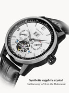 Multifunctional Full Calendar Date Day Display Open Heart Dress Watch 43mm
