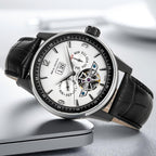 Multifunctional Full Calendar Date Day Display Open Heart Dress Watch 43mm