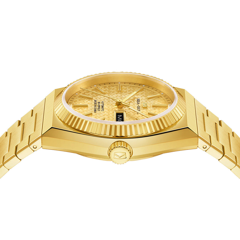 Ancient Cloud Motif Dial Date-day Calendar Reissue Automatic Dress Watch 38mm