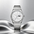 Ancient Cloud Motif Dial Date-day Calendar Reissue Automatic Dress Watch 38mm