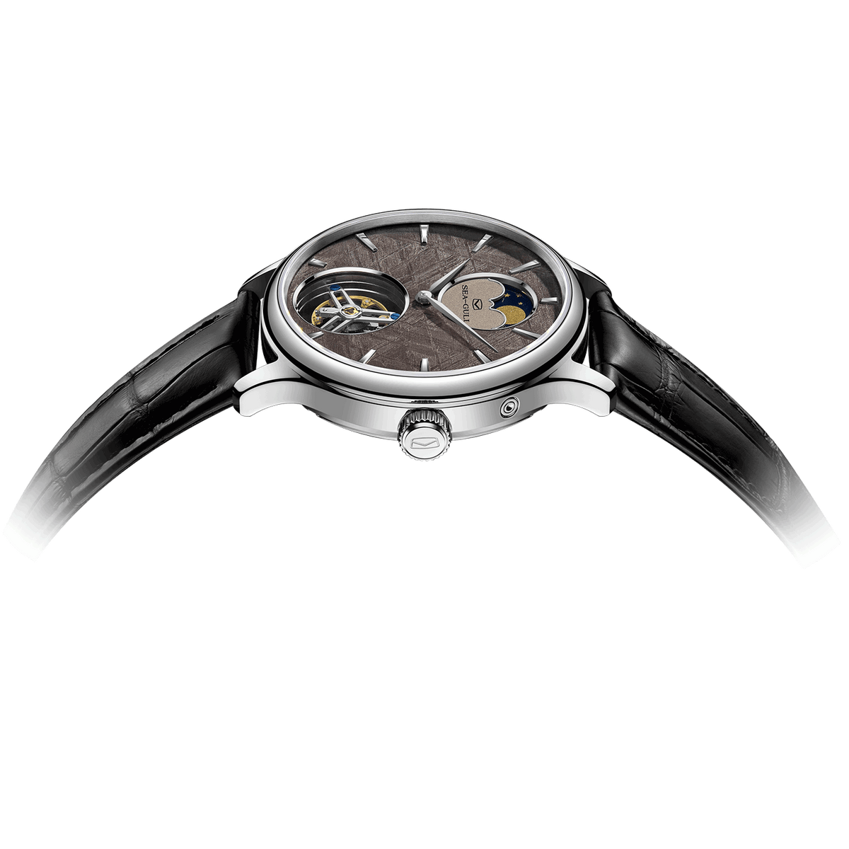 Artisan Heritage Series Meteorite Dial Moon Phase Coaxial Tourbillon Watch 42mm