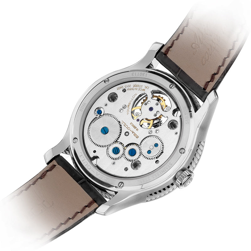 Heritage Series Off-center Tourbillon Watch Transparent Caseback 41mm
