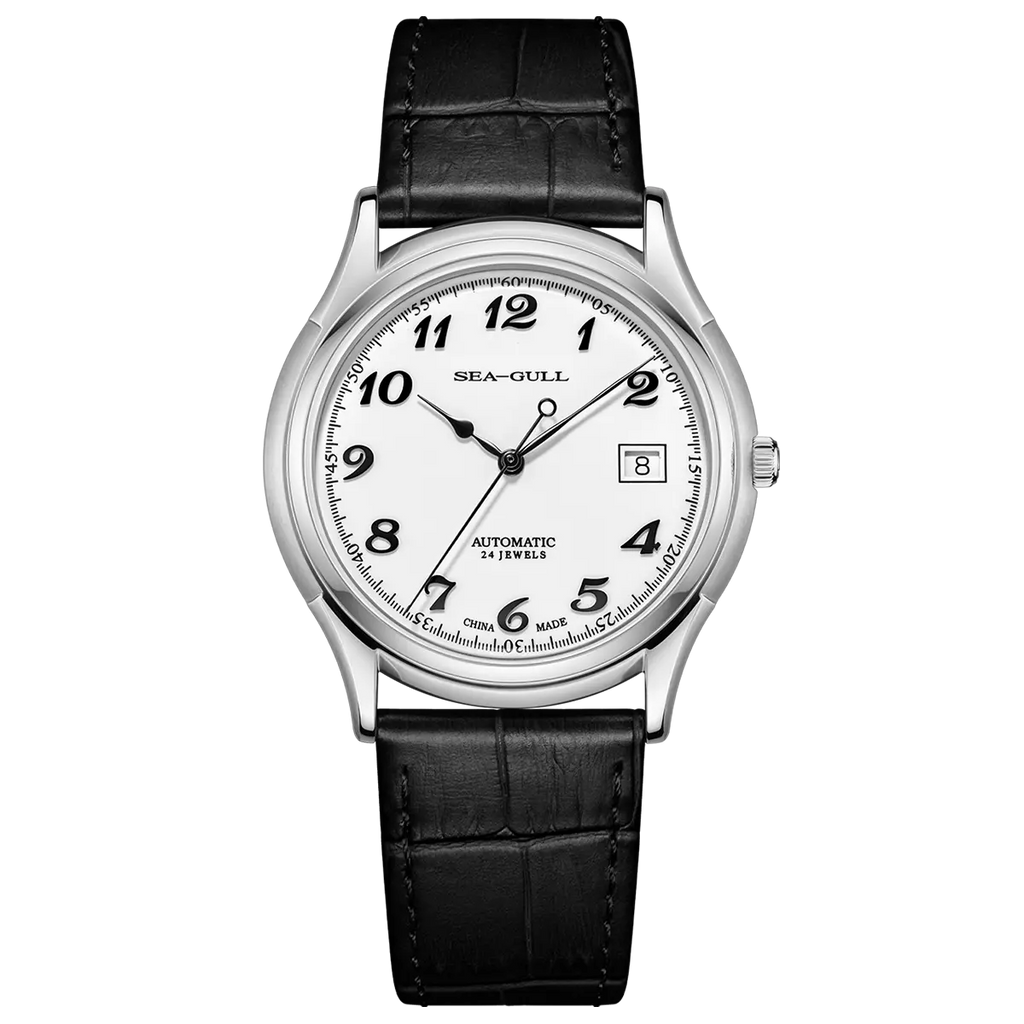 Slim Enamel Dial Ultra-Thin Dress Watch 39mm