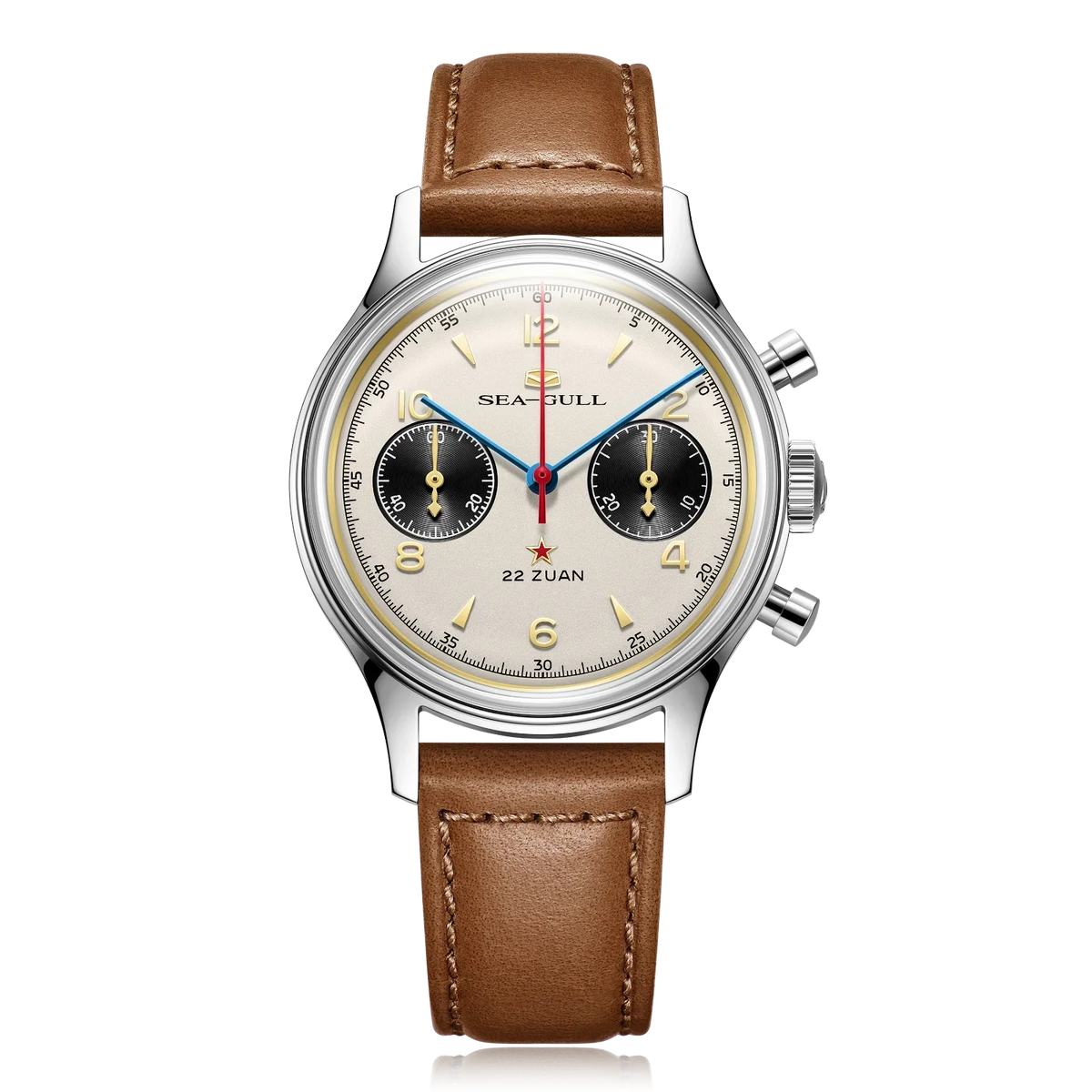 Seagull 1963 Polar Night Edition Panda Eye Chronograph Watch 37.3mm