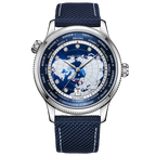GMT World Time Business Watch Dual Time Zone Calendar 41mm