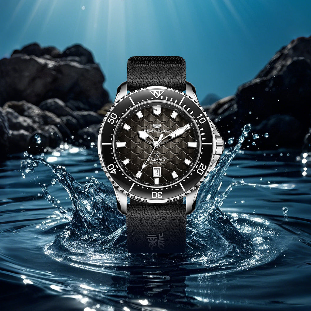 Ocean Series Pro "Dragon Kings of the Four Seas" Dragon-scale Dial 300m Waterproof Diving Watch 44mm