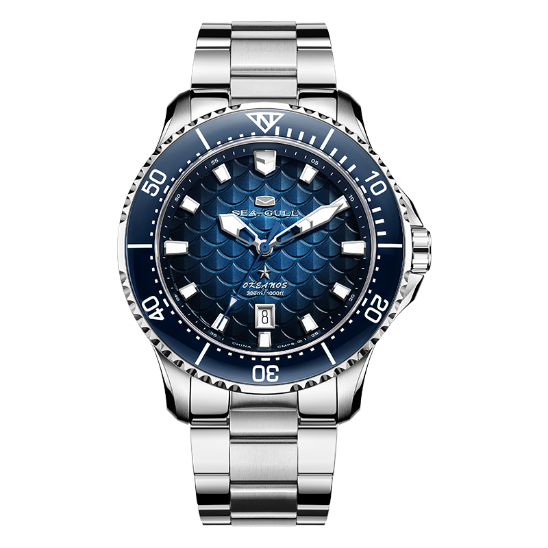 Ocean Series Pro "Dragon Kings of the Four Seas" Dragon-scale Dial 300m Waterproof Diving Watch 44mm