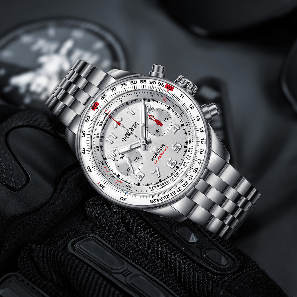 Aviation Series Tachymeter Chronograph Titanium Alloy Watch 43mm